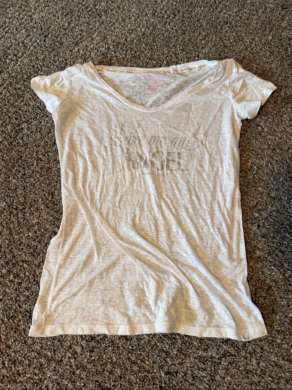 White VICTORIA SECRET “Make Me An Angel” tee